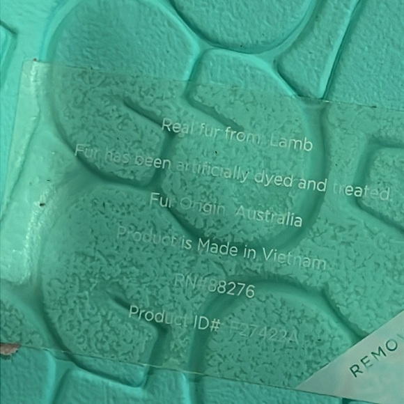 Ugg Fluff II Sheepskin Slide Shoes Sandals new green Womens Size 6 - Picture 10 of 13